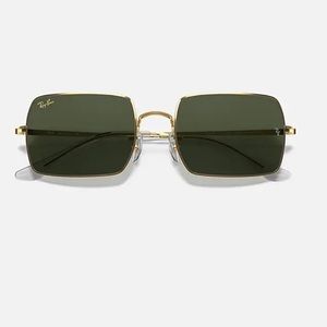 Gold square Ray Bans